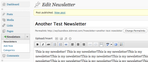 Wordpress Newsletter Cusotm Post Type