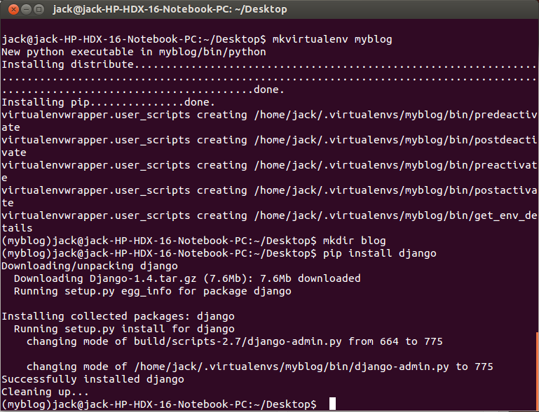 Setup Django Environment