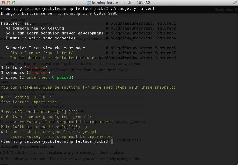 Learning Lettuce - Unimplemented Steps